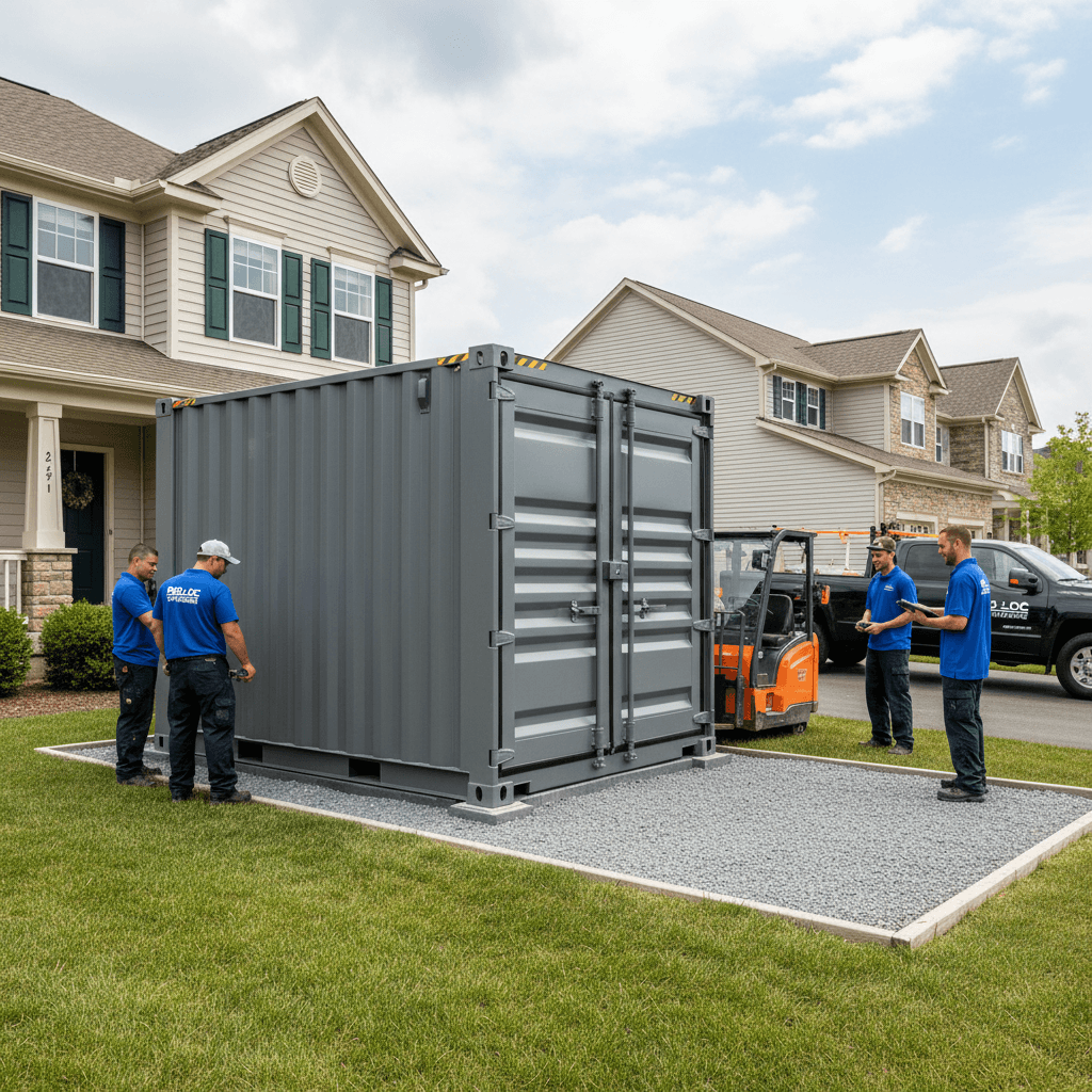 Mobile storage containers delivered and installed