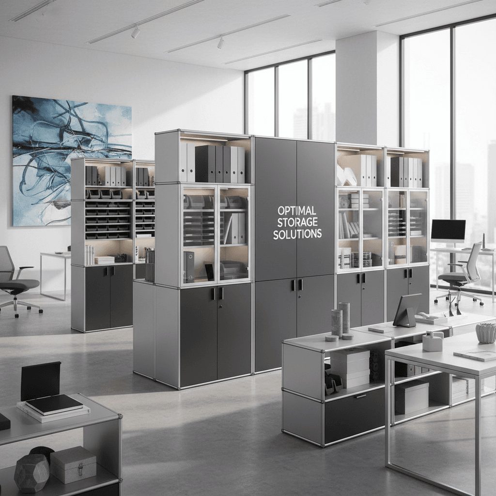 Commercial cabinet installation for business storage
