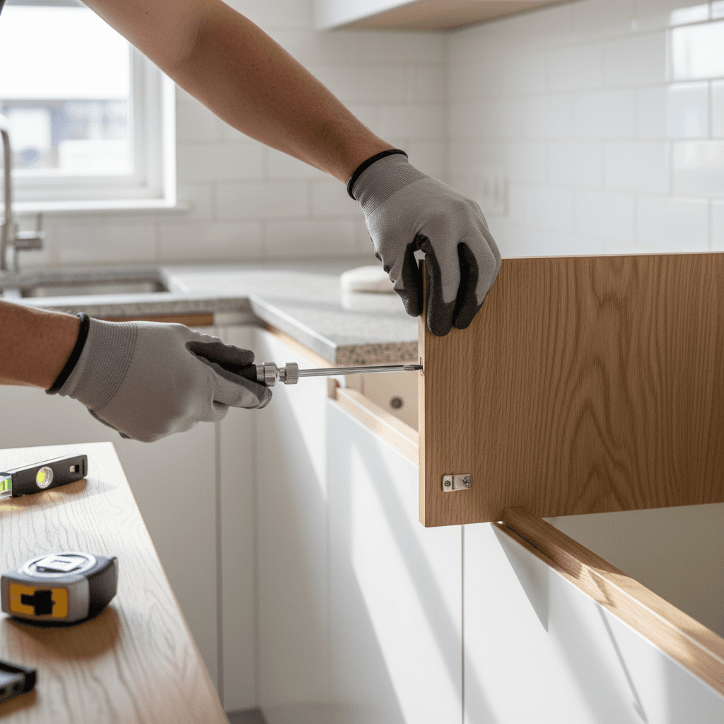 Cabinet installation by professional craftsman